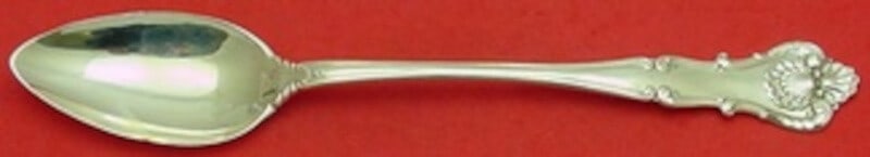 Durgin New Queens Sterling Silver Serving Spoon 11 1/2" Monogrammed: Durgin New Queens Sterling Silver Serving Spoon 11 1/2" Monogrammed This exquisite serving spoon, crafted by Durgin, showcases the elegant New Queens pattern. Made from high-quality sterling silver, t