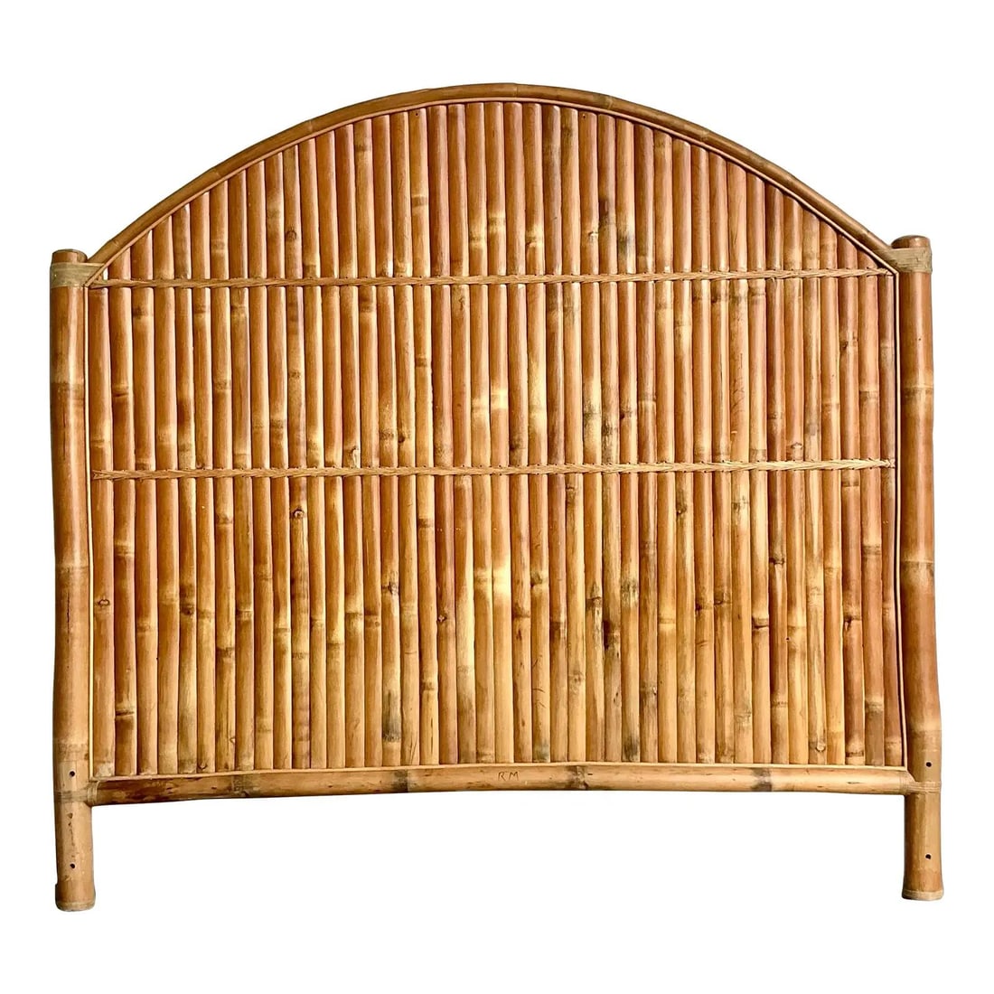 King Size Split Bamboo Headboard With Arched Bohemian Design (1 of 10)