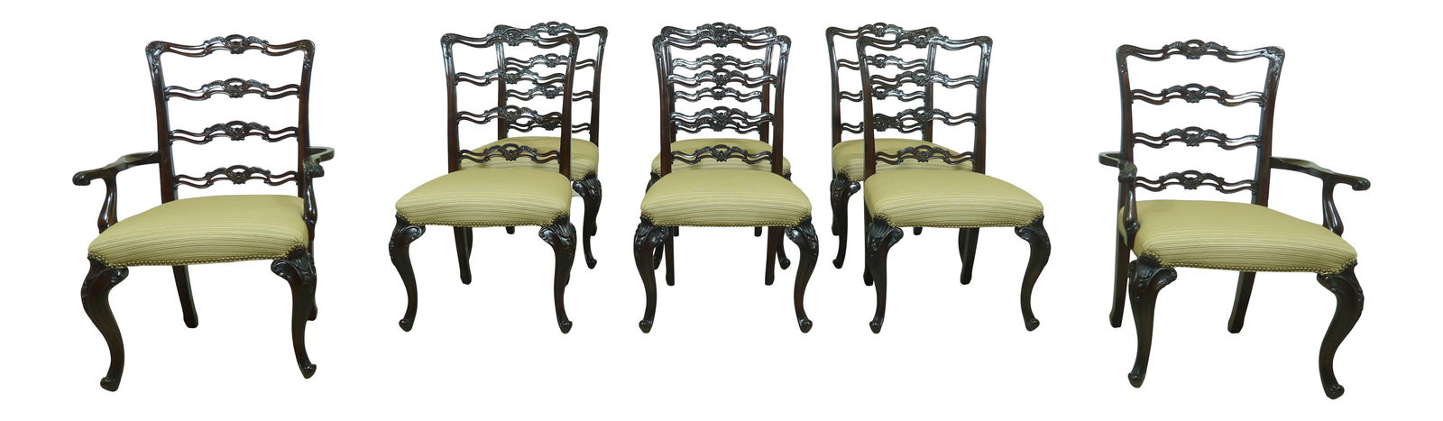Set of 8 Georgian Mahogany Dining Chairs with Fine Carved Details (1 of 10)