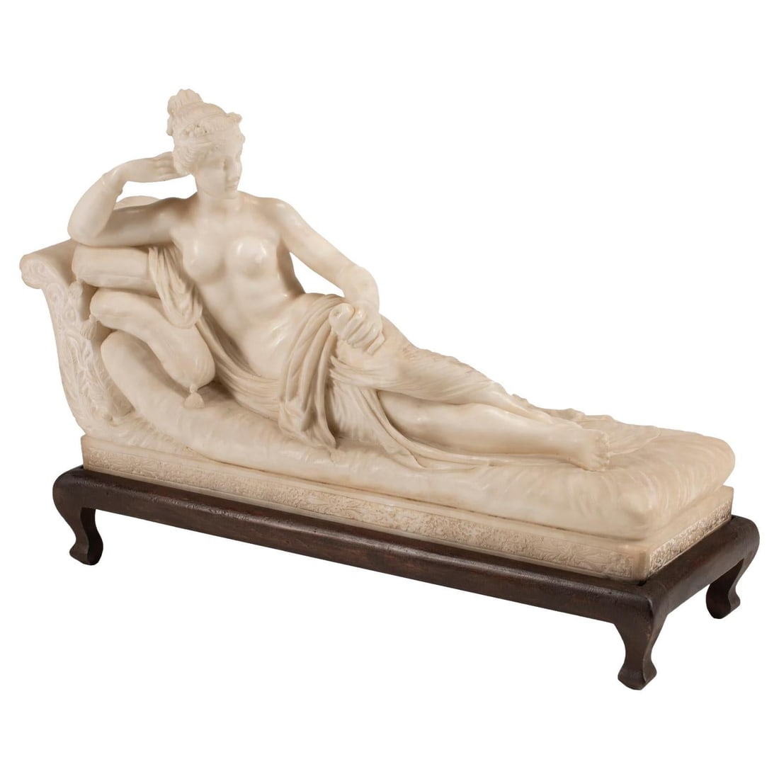 Late 19th Century Italian Alabaster Pauline Bonaparte Venus Sculpture After Canova (1 of 9)