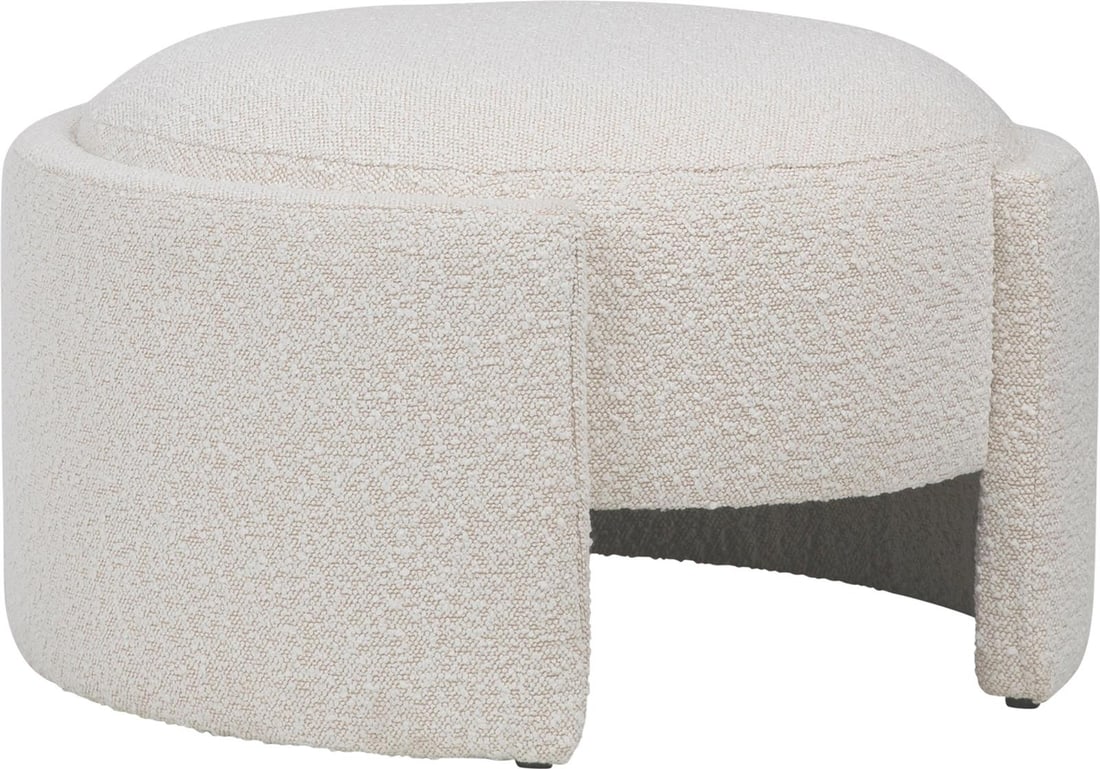 Elegant Off-White Casa Ottoman Boucle Fabric (1 of 4)