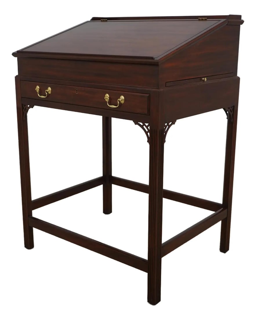 Henkel Harris Moore Mahogany Slant Top Architects Desk Chippendale Style (1 of 10)