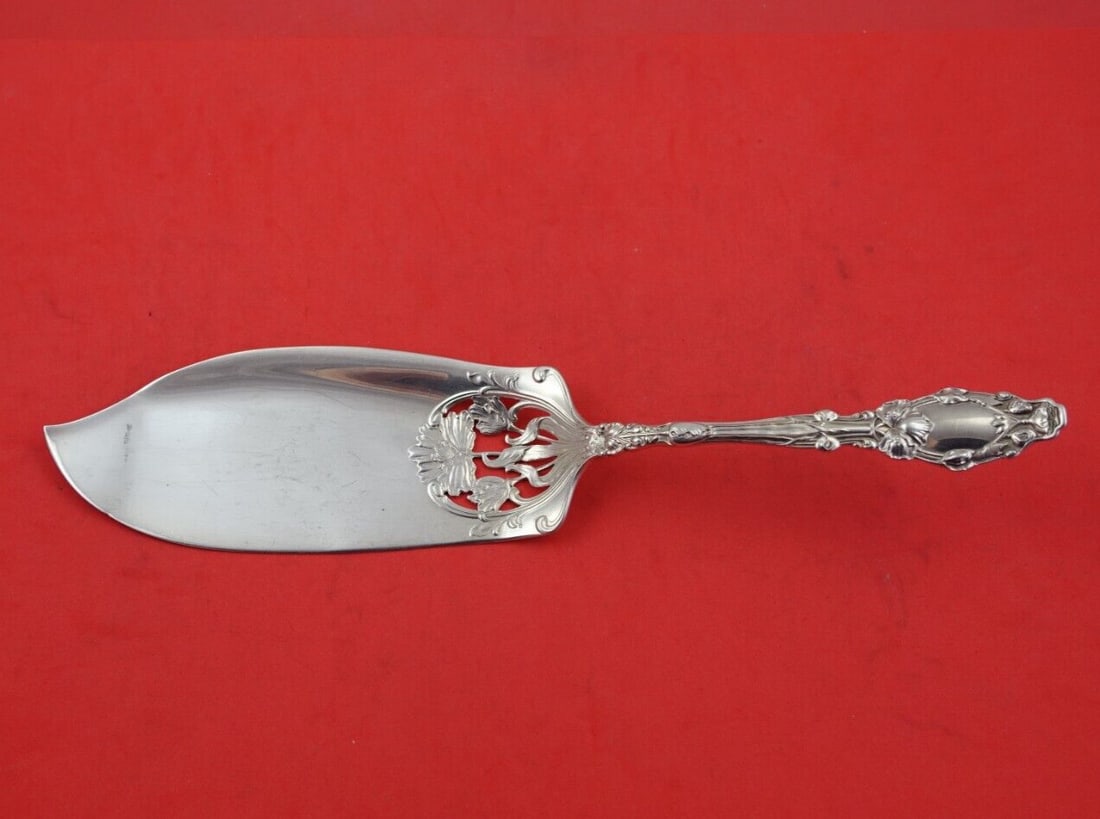 Gorham Virginiana Sterling Silver Fish Server 10 3/4" Floral Design (1 of 3)