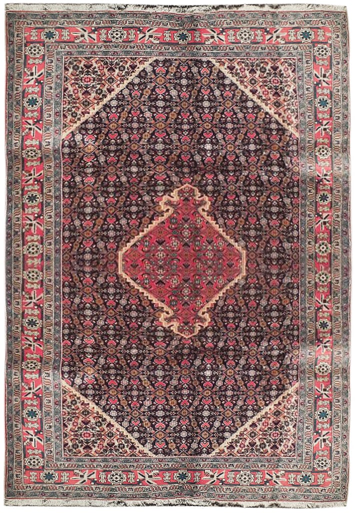 Handcrafted Light Red Semi-Antique Persian Koliai Rug 7'2 x 9'9: Handcrafted Light Red Semi-Antique Persian Koliai Rug 7'2 x 9'9 Free continental US Shipping Elevate your space with this stunning handcrafted semi-antique Persian Koliai rug, measuring 7' 2" x 9' 9".