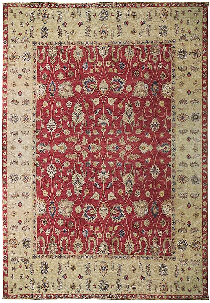 8 x 10.2 Handwoven Red Chobi Rug Eco-Friendly Wool (1 of 7)
