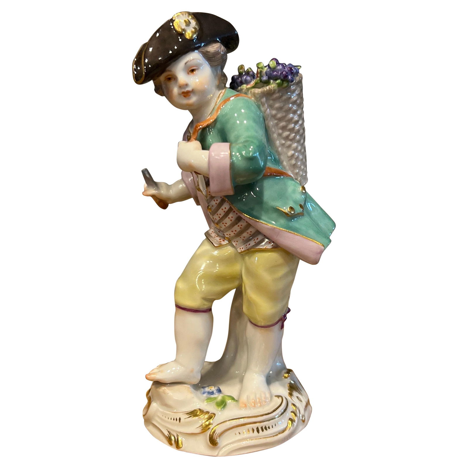 Meissen Porcelain Grape Picker Boy Gardeners Series No 8 20th Century (1 of 8)