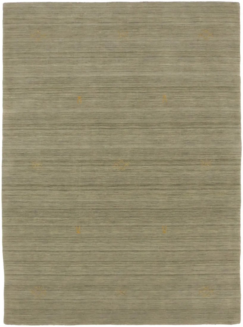Hand-Knotted Wool Modern Gabbeh Area Rug With Tribal Stripes 5'9 x 7'11 (1 of 16)