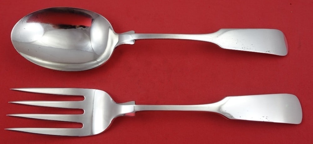 Gorham Old English Tipt Sterling Silver Salad Serving Set 9.5 inches: Gorham Old English Tipt Sterling Silver Salad Serving Set 9.5 inches This exquisite salad serving set features the timeless Old English Tipt pattern by Gorham, crafted from high-quality sterling silve