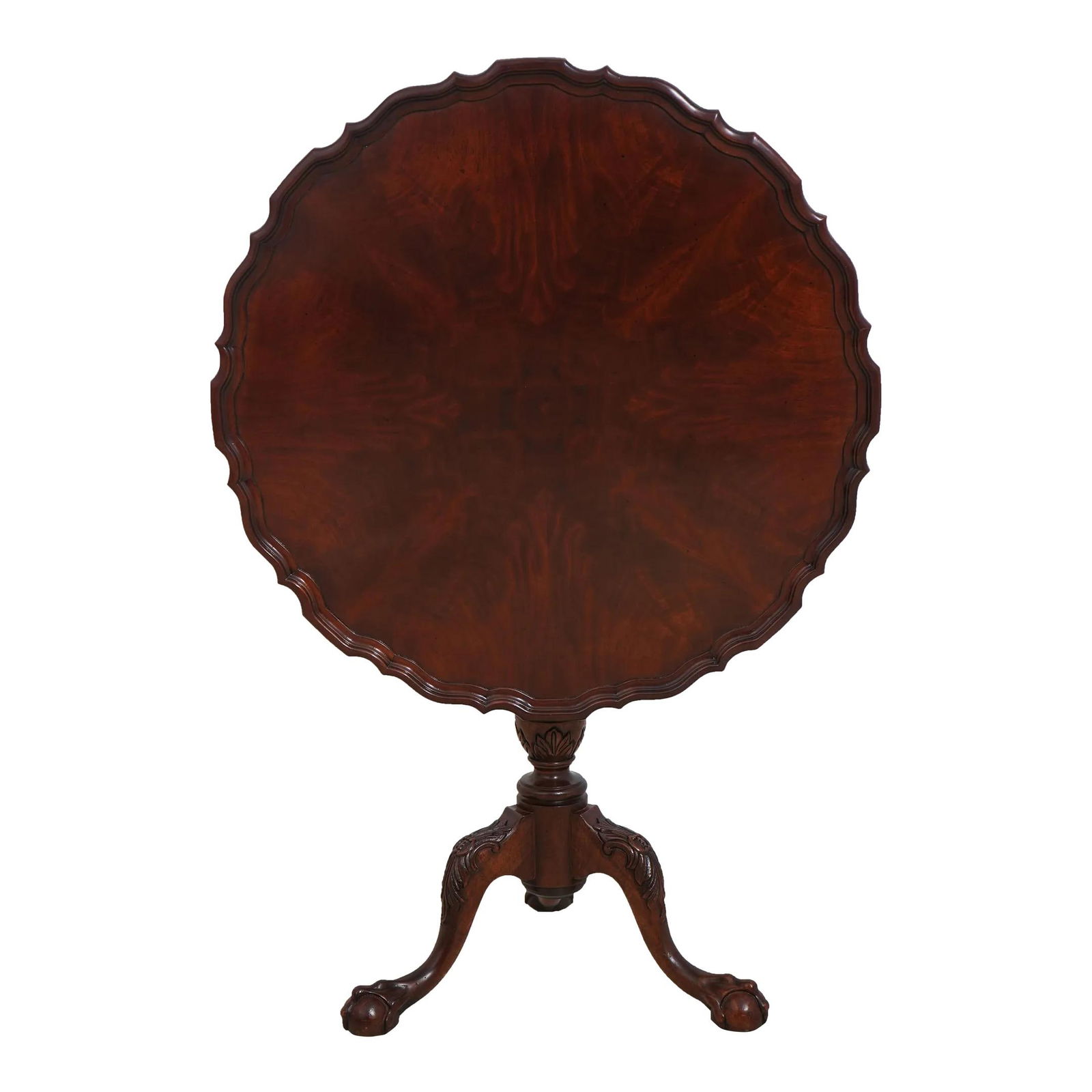 Elegant Mahogany Chippendale Tilt Top Table with Ball and Claw Base (1 of 10)
