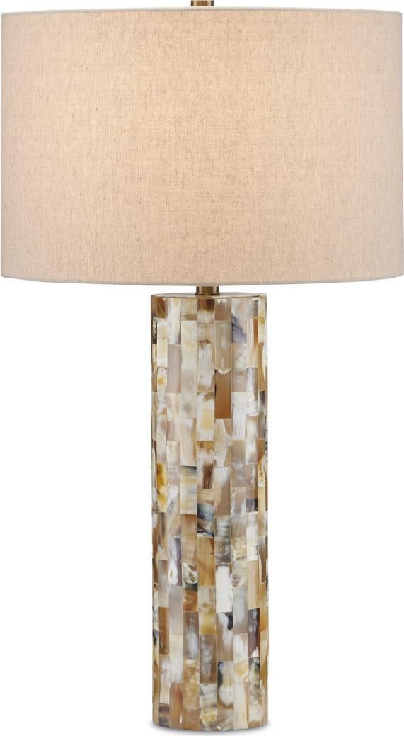 Currey Colevile Table Lamp with Brass and Linen Shade (1 of 5)