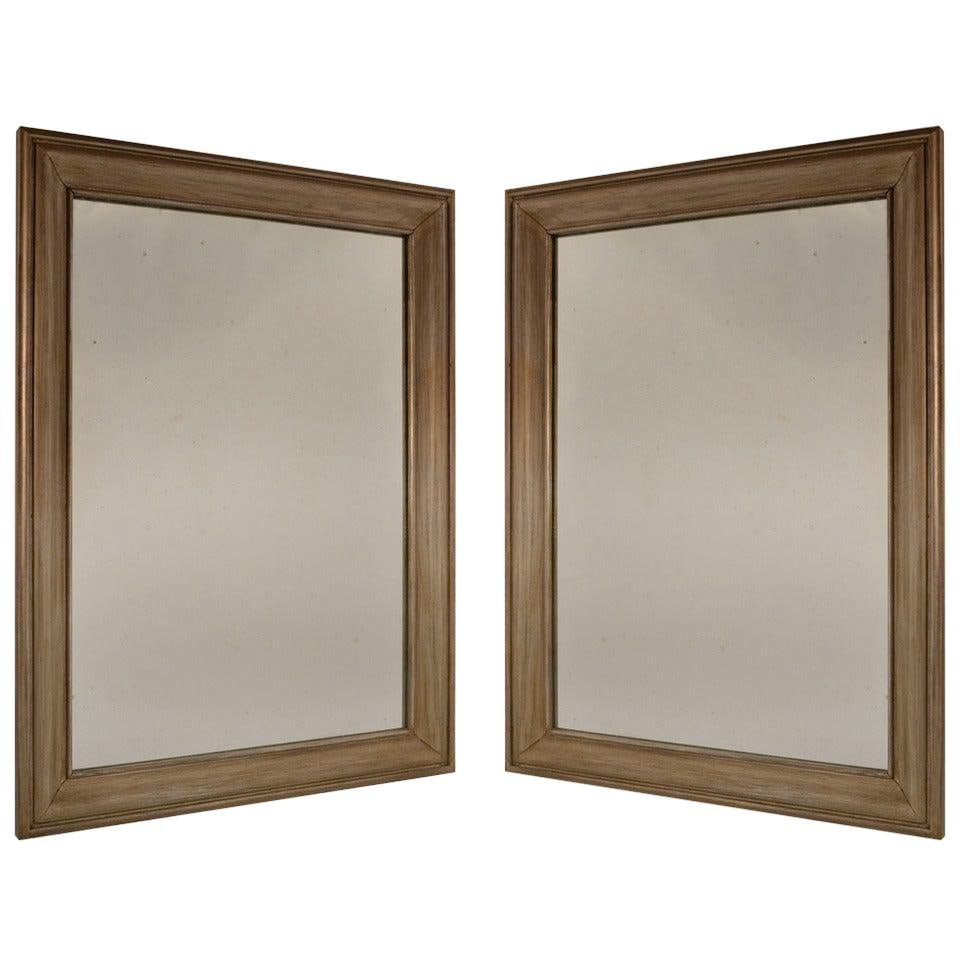 James Mont Silver Gilt Mirrors Pair 48 x 36 Giltwood (1 of 6)