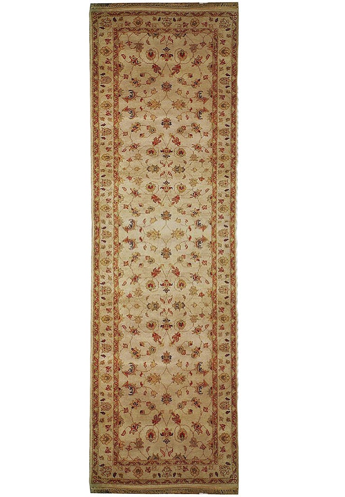 2.5 x 8.3 Handmade Beige Vegetable Dyed Chobi Runner Rug (1 of 5)