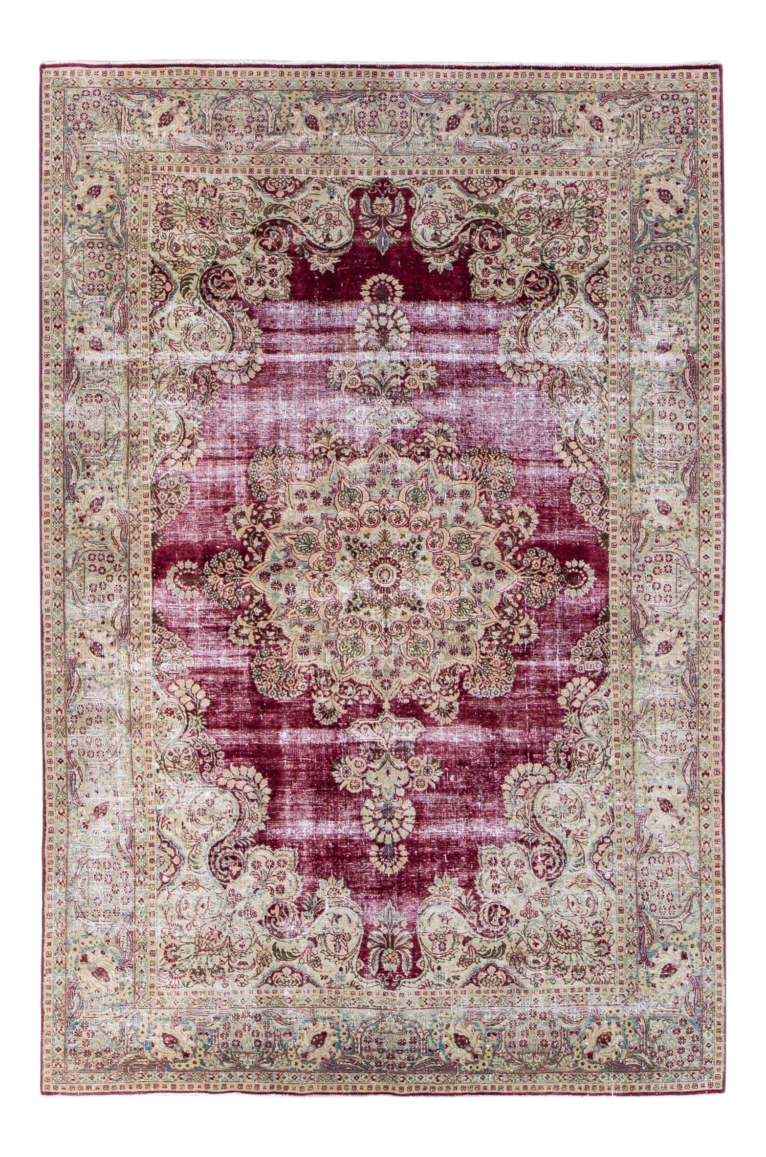 Vintage Hamadan Persian Hand-Knotted Red Wool Rug 7'9 x 11'8 (1 of 8)