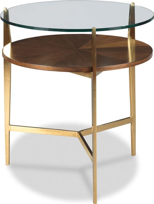 Woodbridge La Scala New Round Metal Wood Side Table (1 of 6)