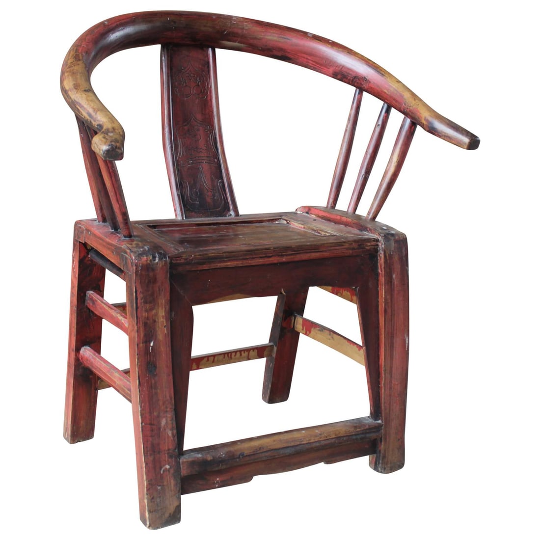Elm Chair Asian Antique Style Lacquered Finish (1 of 1)