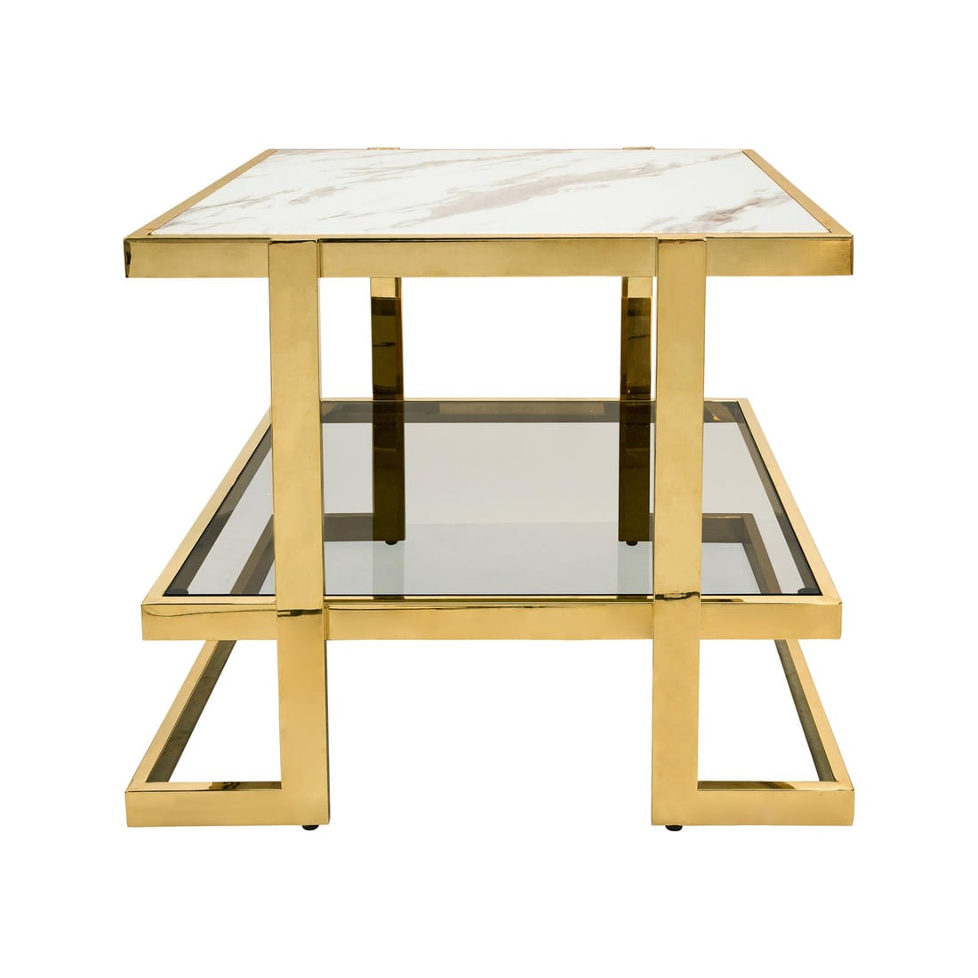Sagebrook Gold Finish Marble Side Table Modern Glam 24x24: Sagebrook Gold Finish Marble Side Table Modern Glam 24x24 Elevate your living space with this Luxurious Marble & Gold Side Table, featuring a modern glam design that seamlessly blends style and functi