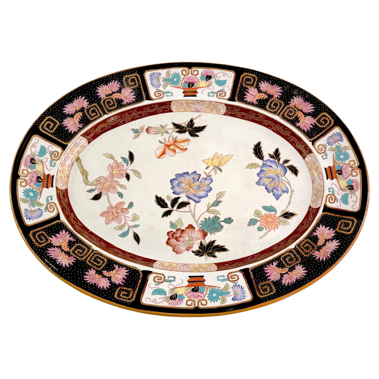 Large Ashworth Imari Ironstone Platter 21 x 16.5 in Victorian Japonisme (1 of 10)