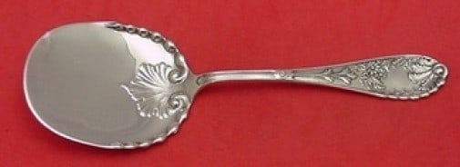 Wood & Hughes Undine Sterling Silver Waffle Server 7 5/8 Ruffled Shoulders (1 of 2)