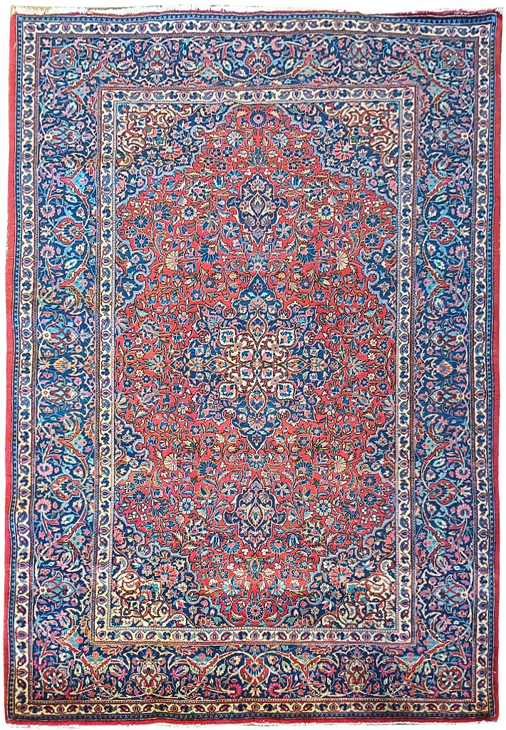 4.5 x 7 Handwoven 1930's Persian Kashan Wool Rug: 4.5 x 7 Handwoven 1930's Persian Kashan Wool Rug Free continental US Shipping Elevate your living space with this stunning 4' x 7' Authentic Persian Kashan Quality Rug from the 1930s. Handwoven in the