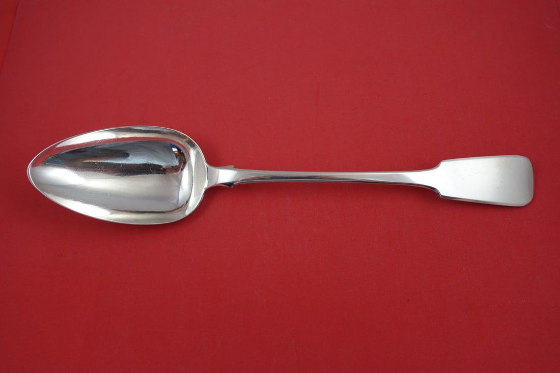 Irish Sterling Silver Platter Spoon 13" by Christopher Cummins Jr. 1839 (1 of 2)