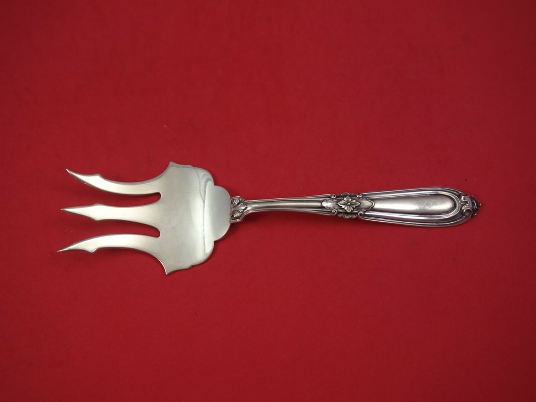 Buccellati Esteval Sterling Silver 3-Tine Fish Serving Fork 9 1/8" (1 of 1)