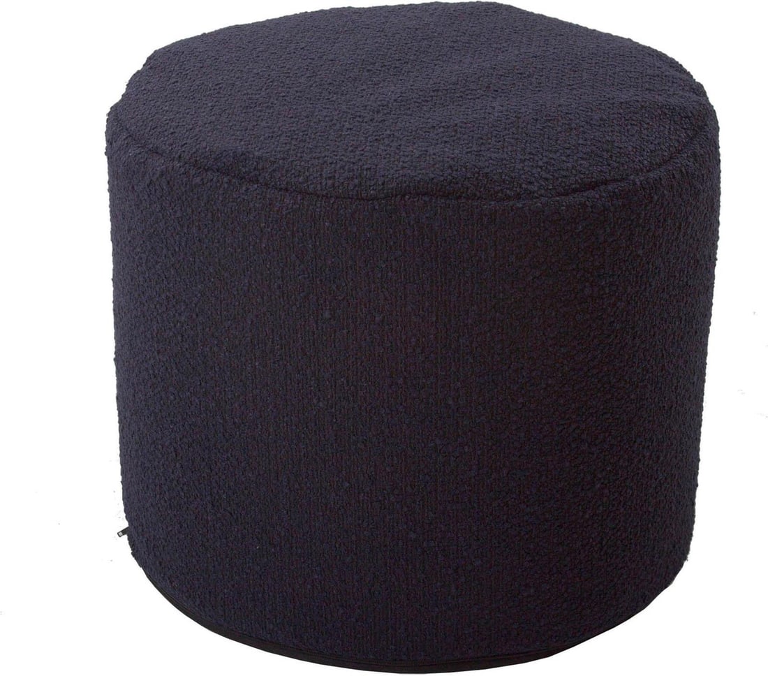 Howard Elliott Barbet Round Royal Blue Pouf Seat 24H 22W 22D (1 of 1)