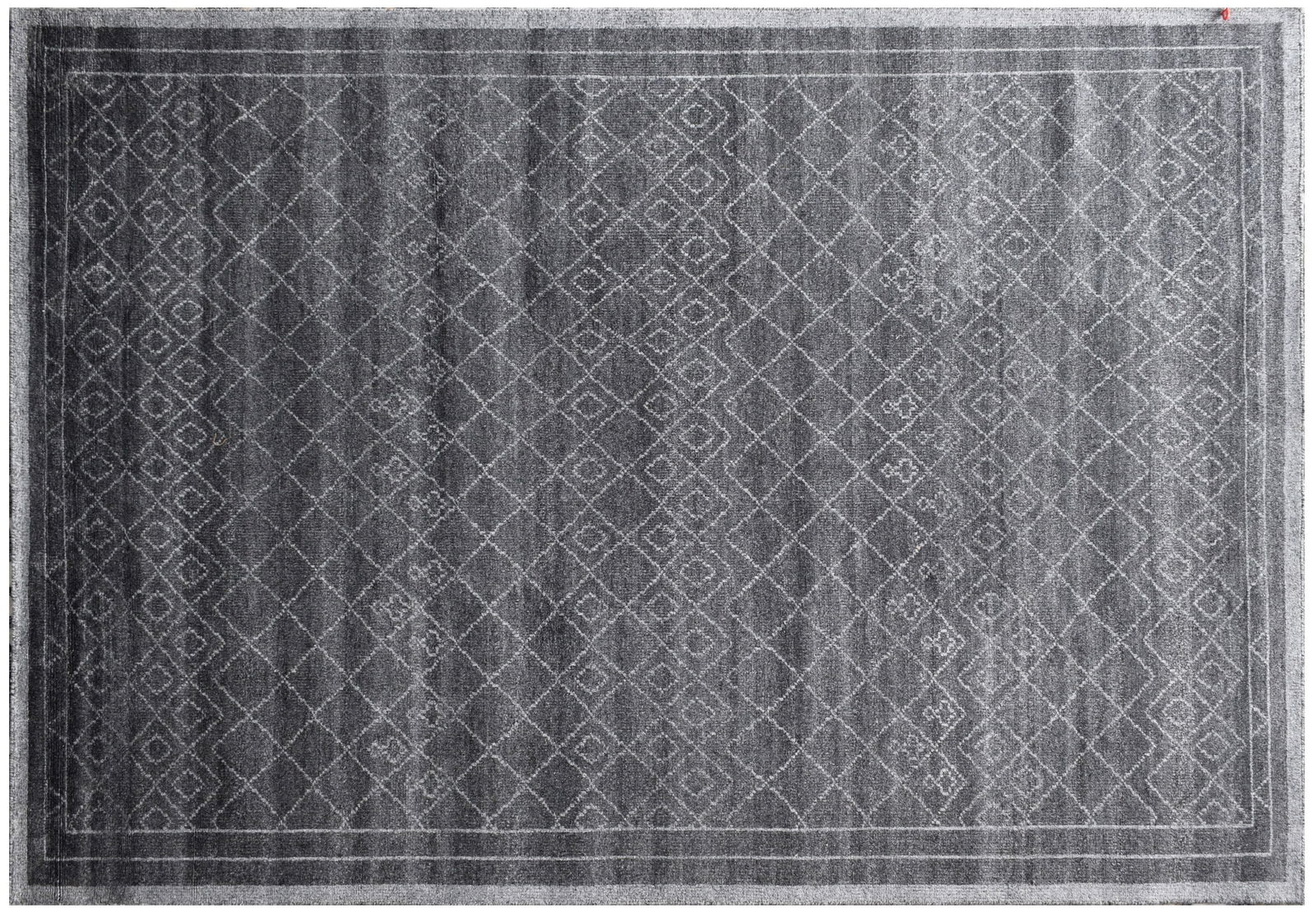 8.1 x 11.6 Charcoal Gray Handmade Wool Area Rug (1 of 6)
