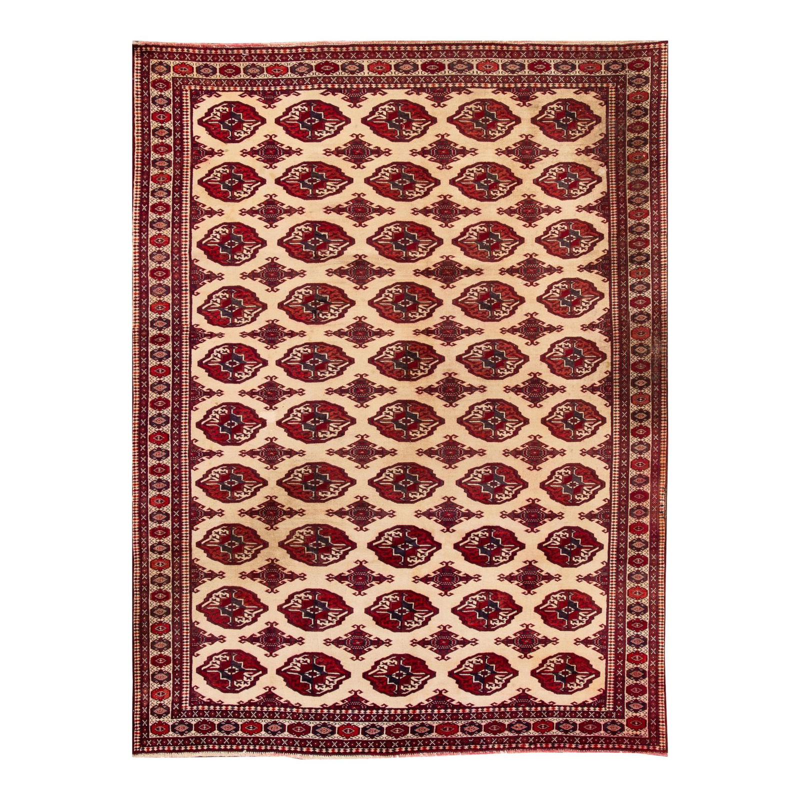 Vintage Turkish Handmade Overdyed Wool Rug Beige Red Medallion 6 x 8'4: Vintage Turkish Handmade Overdyed Wool Rug Beige Red Medallion 6 x 8'4 This Vintage Turkish Overdyed rug showcases exquisite hand-knotting in rich wool, featuring a serene beige field adorned with vib