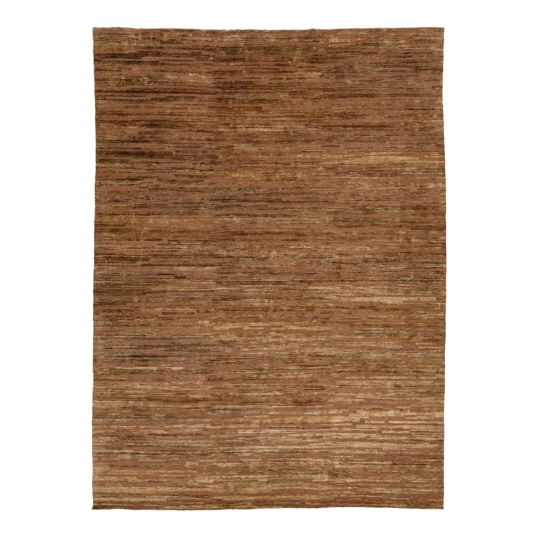 Tan Jute Soumak Rug 9' x 12'3" Geometric Hand-Knotted Contemporary Style (1 of 10)