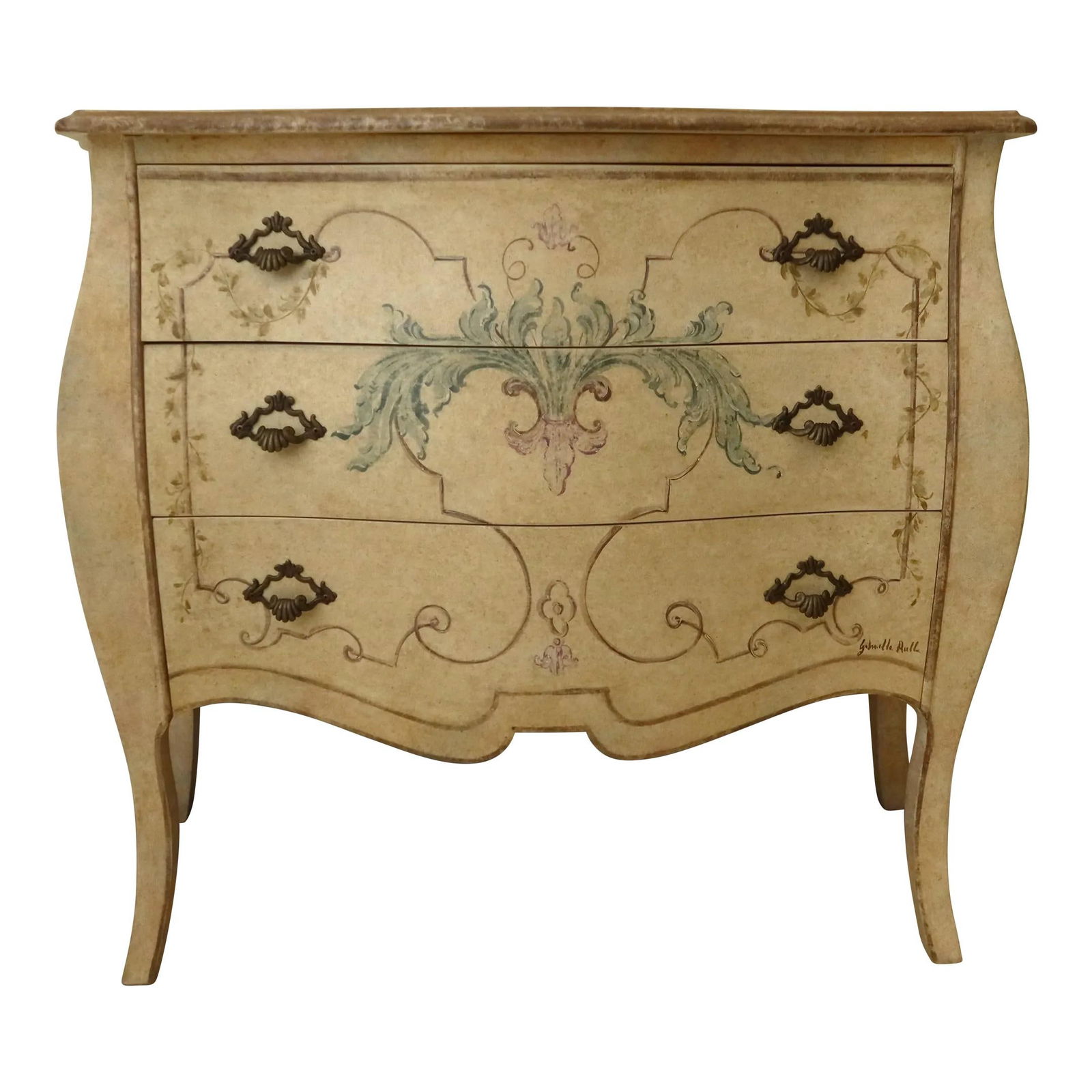 Italian Decorative Crafts Venetian Hand Painted Commode (1 of 9)