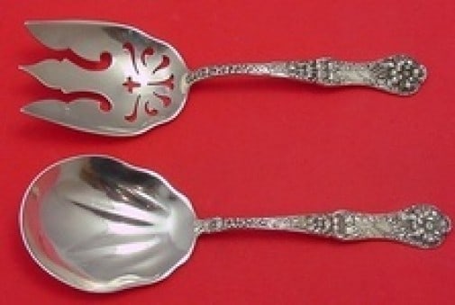 Mount Vernon Yetive Sterling Silver Salad Serving Set 7.5 in (1 of 2)