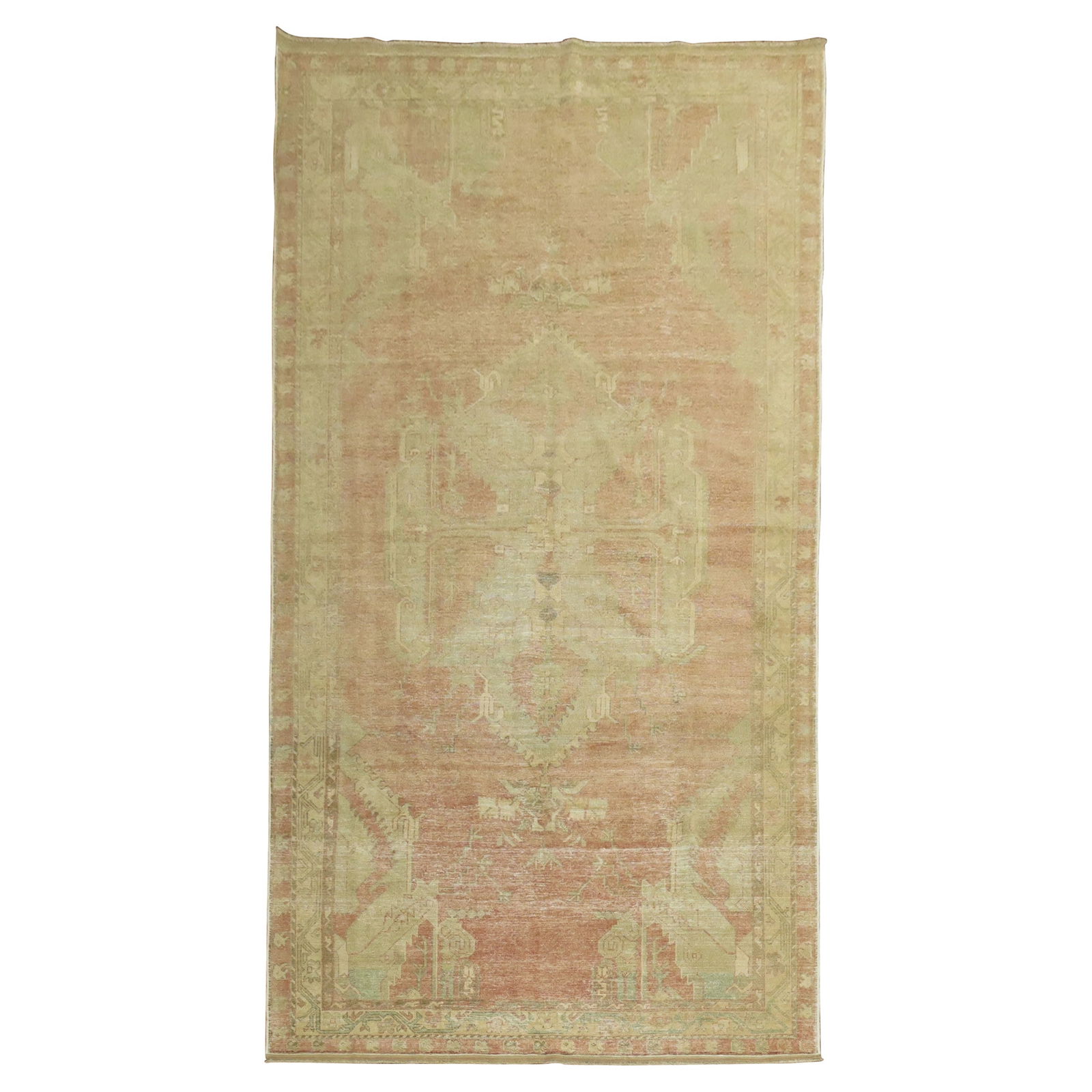 Zabihi Collection Vintage Turkish Oushak Gallery Rug 6'3 x 11'9 (1 of 10)