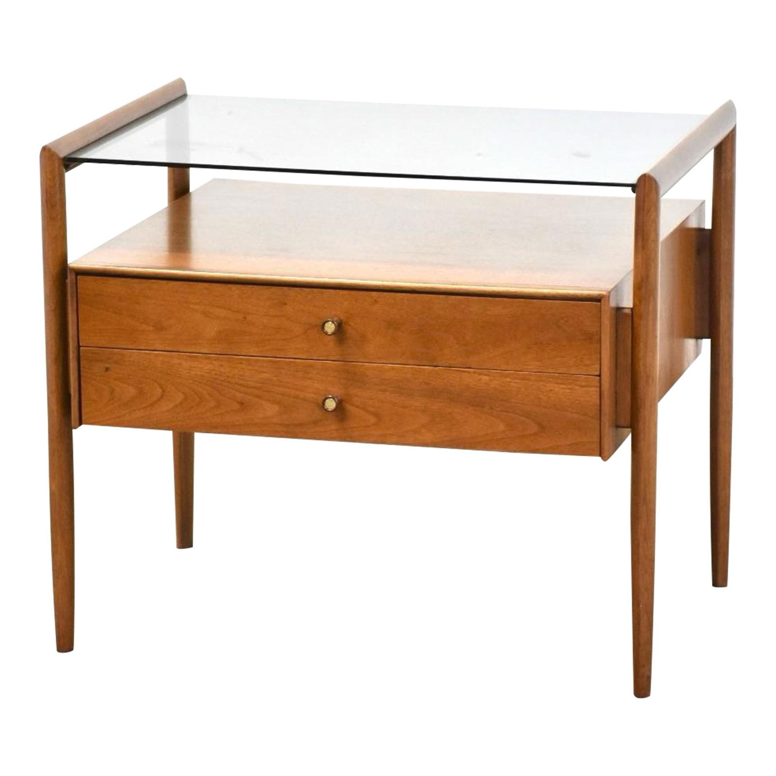 Mid Century Modern Walnut Nightstand by Barney Flagg for Drexel (1 of 6)