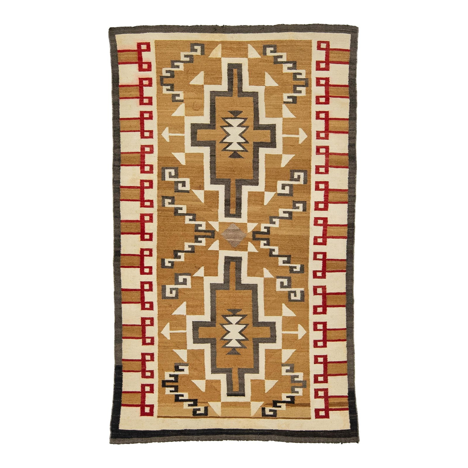 Antique Navajo Tribal Wool Rug 3'10 x 6'8 Goldenrod Design (1 of 10)