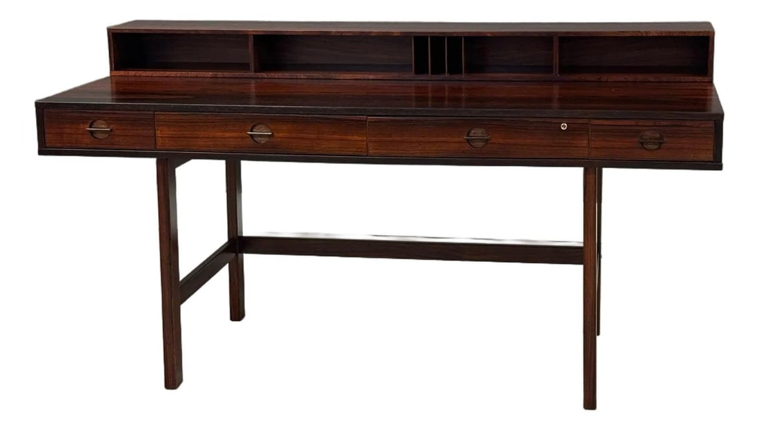 1972 Peter Lovig Danish Rosewood Flip Top Desk (1 of 9)