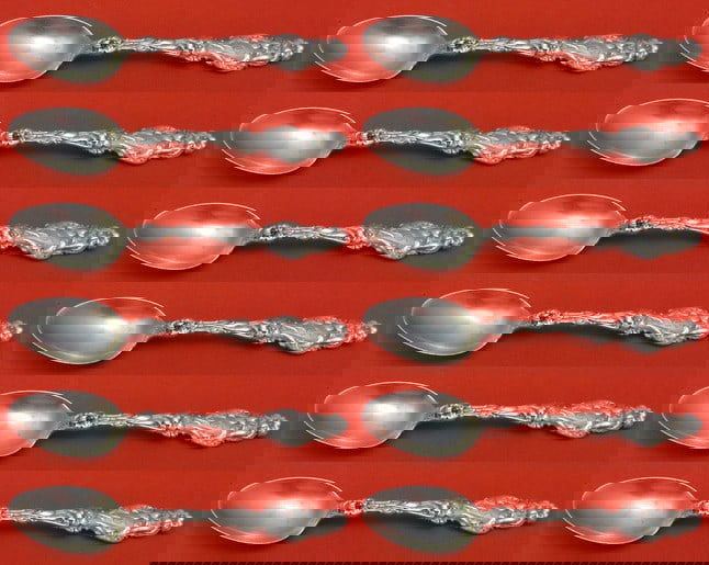 Gorham Whiting Lily Sterling Silver Demitasse Spoon Set 12 Pieces (1 of 3)