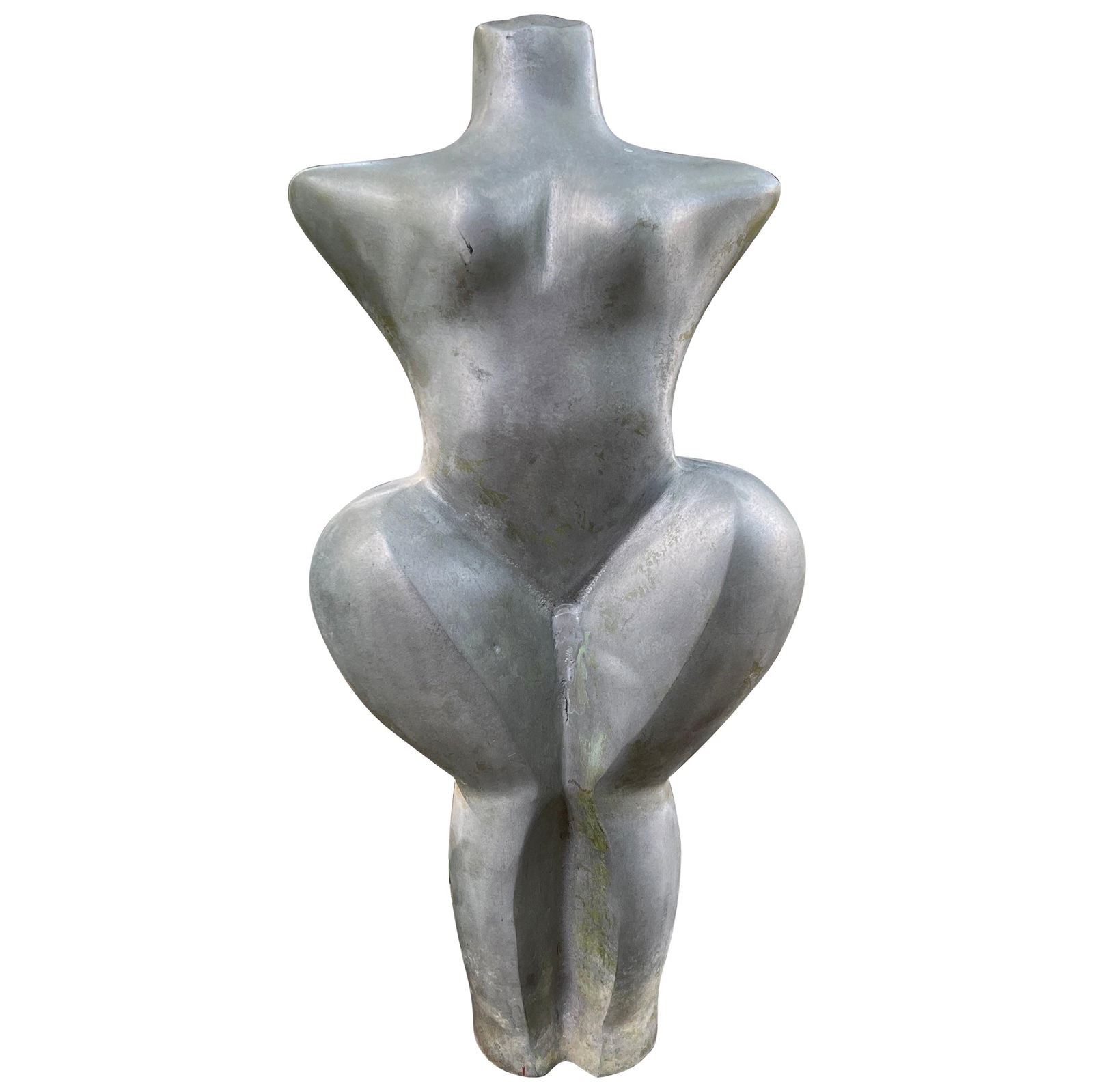Art Deco Aluminum Nude Sculpture 26.25in France Early 20th Century: Art Deco Aluminum Nude Sculpture 26.25in France Early 20th Century This striking Art Deco figurative nude sculpture captures the elegance of the human form in a unique aluminum design. Measuring 26.25