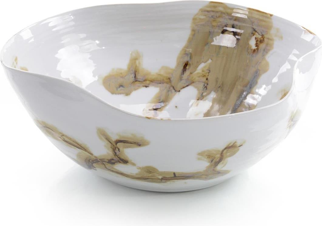 John-Richard Ceramic Bowl Floating Branches Design 7H 19W 19D (1 of 1)