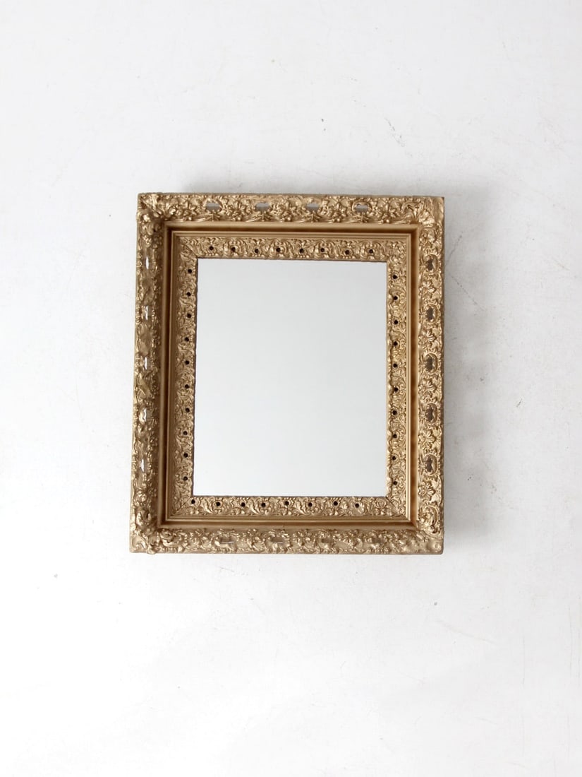 Elegant Antique Gilt Mirror with Floral Scrollwork (1 of 12)