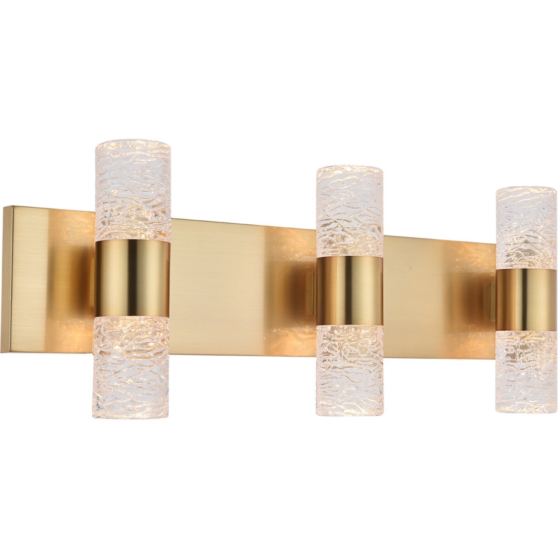 Vega Modern Gold Crystal LED Wall Sconce 24 Inch 6 Light Fixture: Vega Modern Gold Crystal LED Wall Sconce 24 Inch 6 Light Fixture This modern wall sconce from the Vega collection features a striking design with a gold finish and crystal accents. The fixture is desi