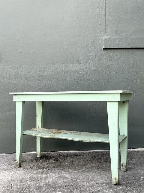 48 Inch Rustic Solid Wood Console Table With Distressed Mint Finish - 4