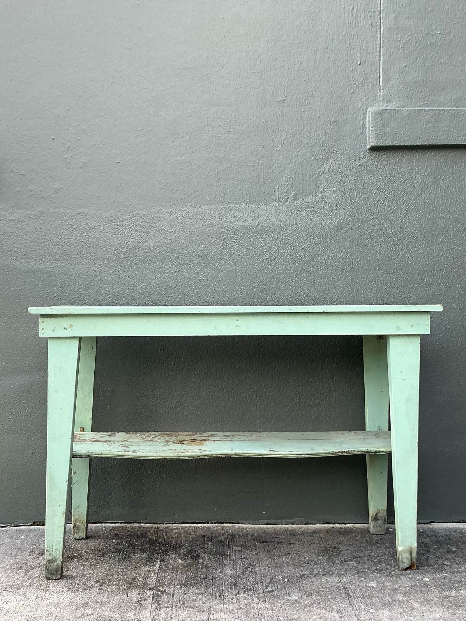 48 Inch Rustic Solid Wood Console Table With Distressed Mint Finish - 9