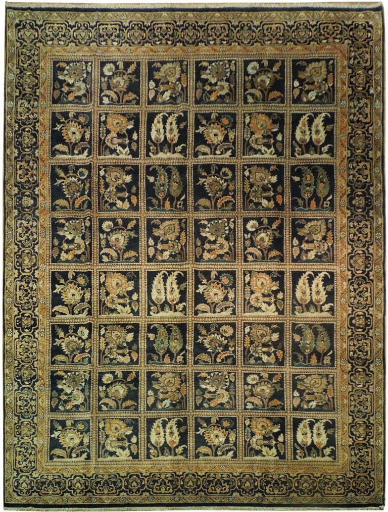 Handmade Agra Rug 10.4 x 13.7 ft Chobi Peshawar Wool Beige Gold (1 of 6)