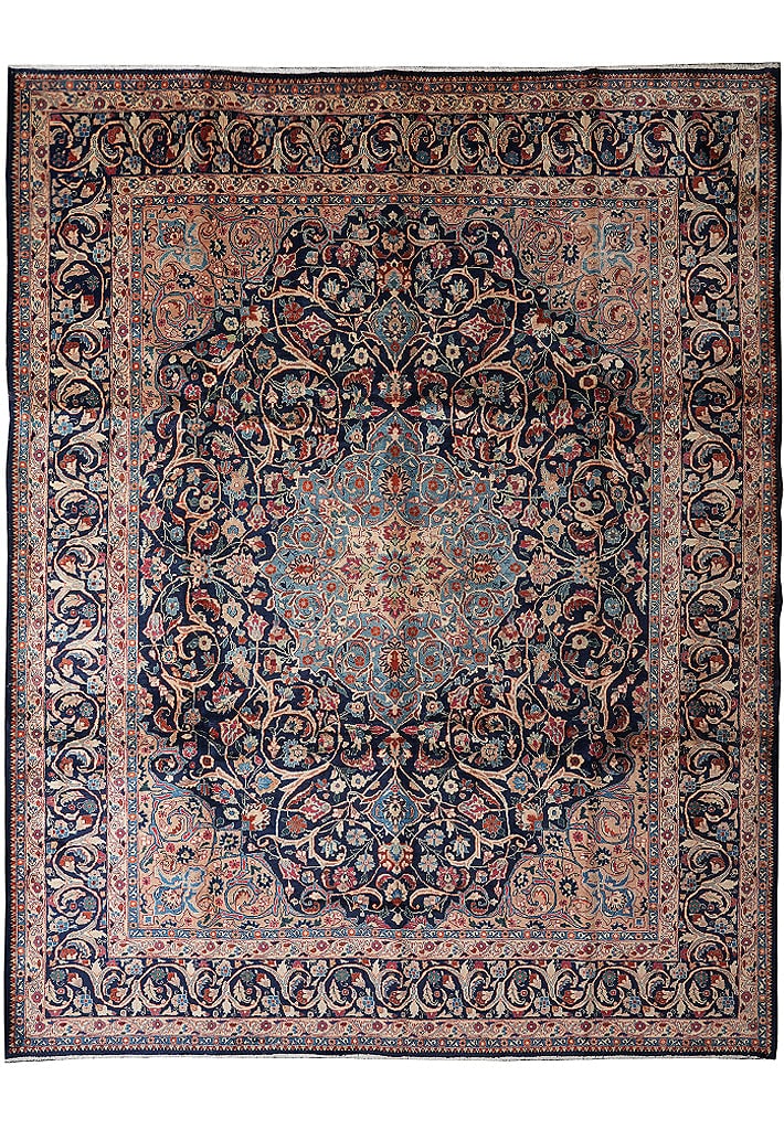 Authentic Persian Esfahan Najafabad Wool Rug 121 x 148 in Hand-Knotted Iran: Authentic Persian Esfahan Najafabad Wool Rug 121 x 148 in Hand-Knotted Iran Free continental US Shipping This authentic Persian Esfahan Najafabad area rug is hand-knotted from high-quality wool, showc