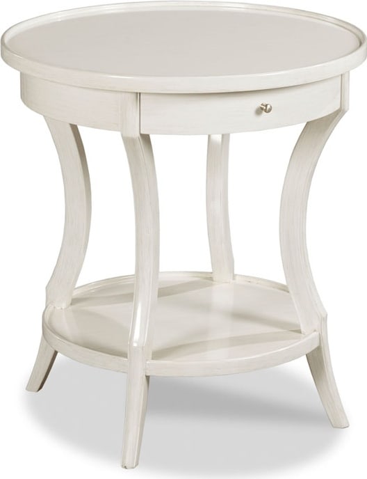 Woodbridge Stacey Round Side Table in Carrara Finish (1 of 3)