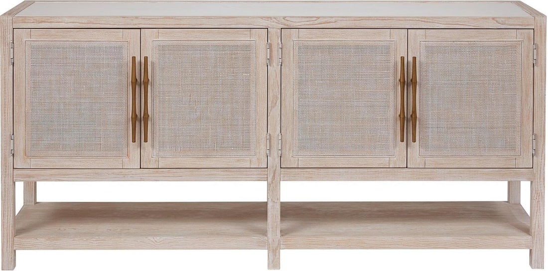 Universal Coastal Getaway Buffet Sea Oat Finish 76" (1 of 3)