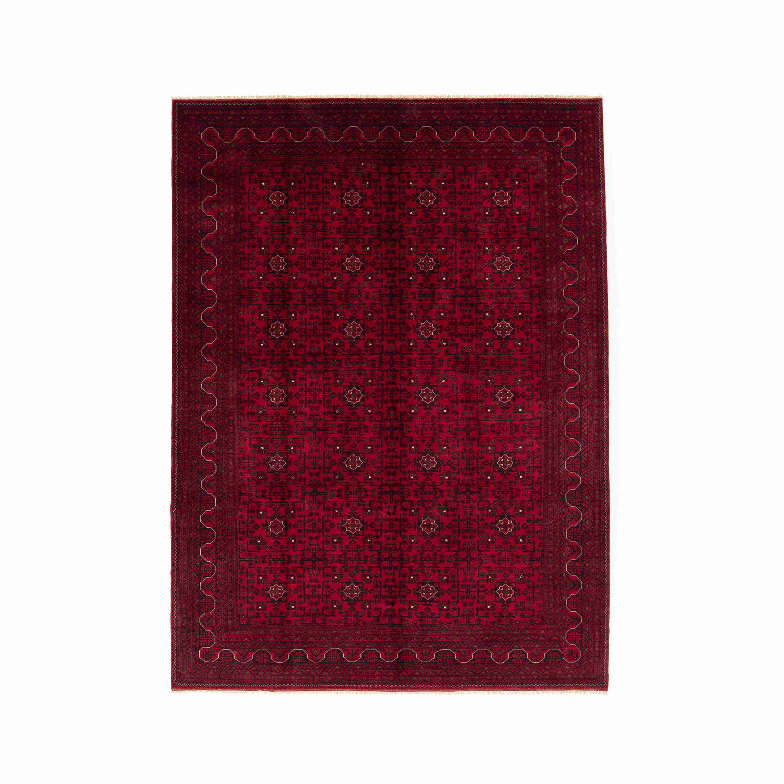 Handmade Kunduz Wool on Wool Carpet 100 x 135.4 Inch: Handmade Kunduz Wool on Wool Carpet 100 x 135.4 Inch This authentic handmade Kunduz carpet showcases exquisite craftsmanship and traditional design. Made from high-quality wool on wool, this carpet fe