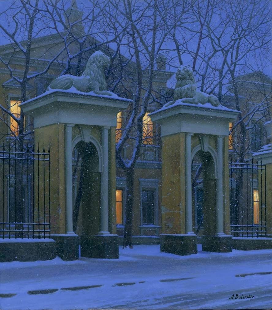 Alexei Butirskiy Lion's Gate Signed Limited Edition Giclee Canvas 30x34: Alexei Butirskiy Lion's Gate Signed Limited Edition Giclee Canvas 30x34 Experience the captivating beauty of Alexei Butirskiy's 'Lion's Gate,' a limited edition Giclee on canvas. This medium-sized art