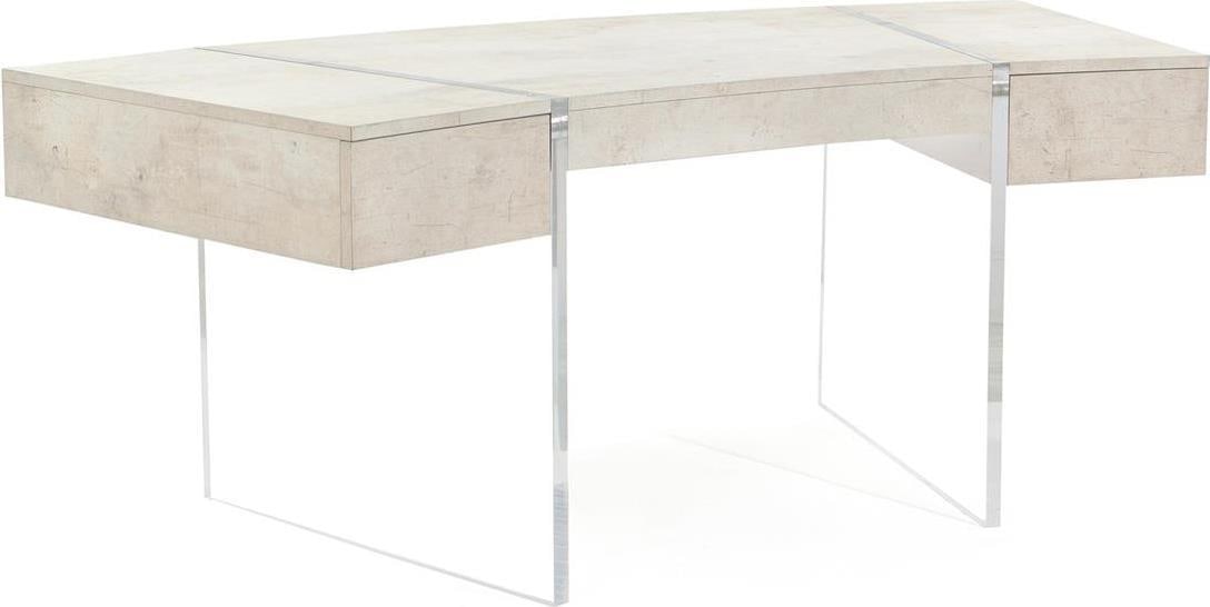 John-Richard Elegant Loftus Desk Tiza Gesso Finish Curved Design (1 of 1)