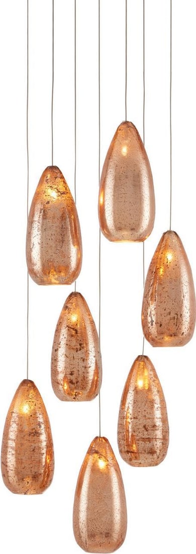 Currey Rame 7-Light Pendant Lamp with Mercury Glass Shades (1 of 4)